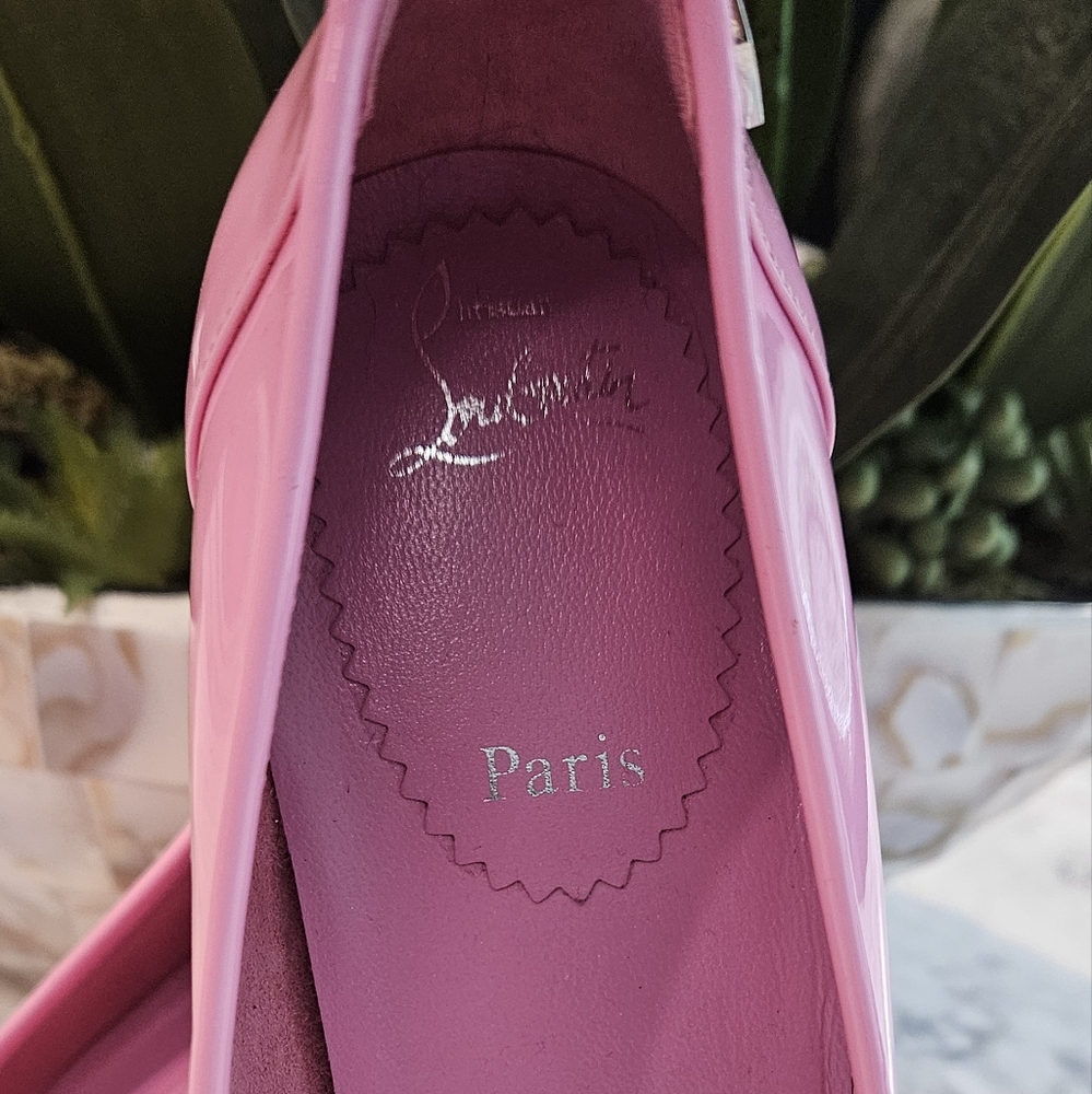 Christian Louboutin Patent Leather Sporty Kate 85mm In Pinkador - Picture 10 of 12